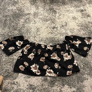 Black floral top